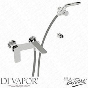 La Torre 44020 Lakes External Bath Mixer with Adjustable Wall Hook Spare Parts