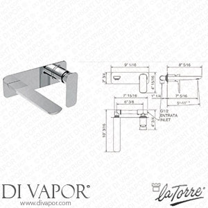La Torre 44200 TC Laghi Wall Mounted Tap Spare Parts