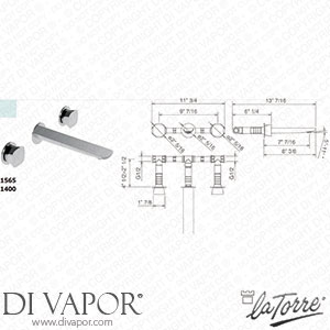 La Torre 44280 TC Laghi Wall Mounted Tap Spare Parts
