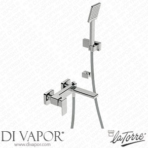 La Torre 45020 Profiles External Bath Mixer with Adjustable Wall Hook Spare Parts