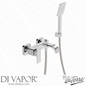 La Torre 46019 Profili Plus External Bath Mixer with Aerator with Fixed Wall Hook Spare Parts