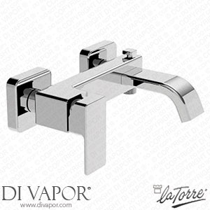 La Torre 46020 S Profili Plus External Bath Mixer with Aerator without Accessories Spare Parts