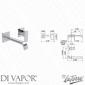 La Torre 46200 ST TC Profili Plus Wall Mounted Tap Spare Parts