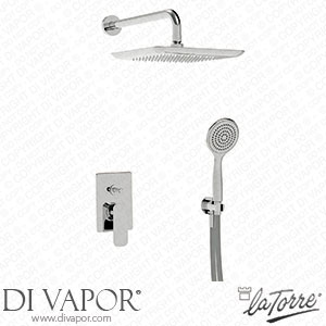La Torre 80044 (44050 R SOF KIT) Laghi Miscelatore Incasso Doccia Con Deviatore Con Soffione E Doccetta A Parete Spare Parts