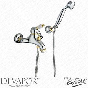 La Torre 8020 RE Zafira External Bath Mixer with Adjustable Shower Support Spare Parts