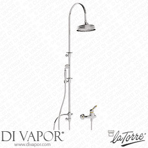 La Torre 8036 RE COL Zafira Esterno Doccia Completo Di Colonna E Soffione Spare Parts