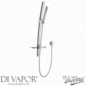 La Torre 86017 (SALI KONV COMPL) Konvex Complete Shower Head with Water Connection and Shower Spare Parts