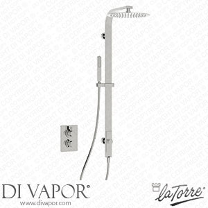 La Torre 96037 (AA950 WO KIT) Woda Built-In Thermostatic Shower with Column and Shower Head Spare Parts