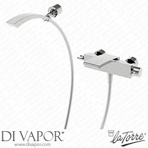 La Torre AA020 Wings External Bath Mixer with Adjustable Wall Hook Spare Parts