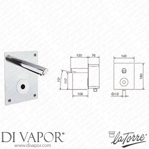 La Torre ELLT 530 Wall Mounted Sensor Tap Spare Parts