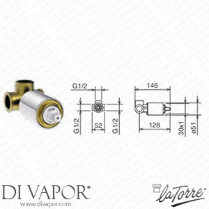 La Torre INC 050-35 L Built-In Shower Valve Spare Parts