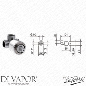 La Torre INC 050-35 N Built-In Shower Valve Spare Parts