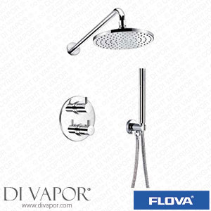 Flova LV2WPK1-RO-U Levo Thermostatic 2-Outlet Shower Valve with Fixed Head and Handshower Kit - Round Spare Parts