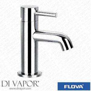 Flova LVMBAS Levo Cloakroom Basin Mixer 142Mm with Slotted Clicker Waste Set Spare Parts