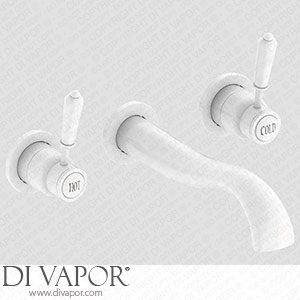 Victorian Plumbing Lancaster Traditional Matt White Wall Mounted Lever Basin Mixer Tap - LWHT14BT Spare Parts