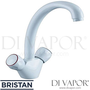 Bristan M SNK EF WHT Montreal Easyfit Sink Mixer - White - Tap Spare Parts