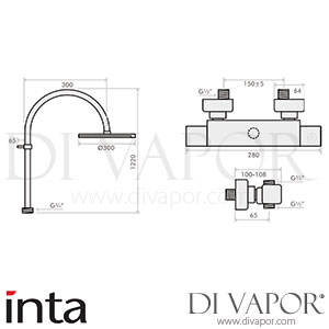 Inta M120012CP Mio Safe Touch Thermostatic Shower Spare Parts