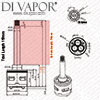 110mm 3-Way Shower Diverter Cartridge - 20 Splines