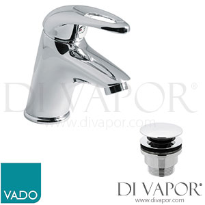 VADO MAG-100M/CC-C/P Magma Mini Mono Bathroom Basin Tap with Clic-clac Waste Spare Parts