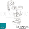 VADO MAG 123 K CP Mixer Single Lever Spare Parts Diagram