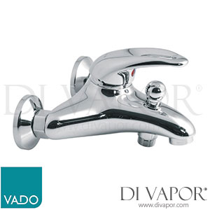 VADO MAG-123-C/P Magma Exposed Bath Shower Mixer Single Lever Wall Mounted without Shower Kit Spare Parts