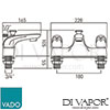 VADO MAG 130 CP Magma Mixer Deck Mounted Spare Parts Diagram