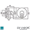 VADO Magma Shower Valve Single Lever Round Backplate Dimensions
