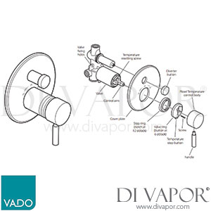 Vado MAG-147T Magma Concealed Thermostatic Bath Shower Mixer with Diverter Spare Parts