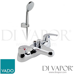 VADO MAT-130+K-C/P Matrix 2 Hole Bath Shower Mixer Deck Mounted with Shower Kit Spare Parts