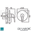 VADO Matrix Single Lever Mixer Shower Valve Dimensions