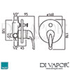 VADO Matrix Shower Valve Diverter Dimensions