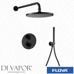 Flova MB-LVT2WPK1-RO-U Levo Thermostatic 2-Outlet Shower Valve with Fixed Head and Handshower Kit - Round - Matt Black Spare Parts