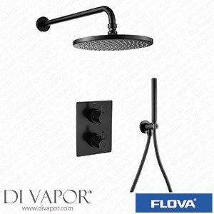 Flova MB-LVT2WPK1-SQ-U Levo Thermostatic 2-Outlet Shower Valve with Fixed Head and Handshower Kit - Square - Matt Black Spare Parts