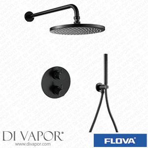 Flova MB-LVT2WPK2-RO-U Levo Thermostatic 2-Outlet Shower Valve with Fixed Head and Sliderail Kit - Round - Matt Black Spare Parts