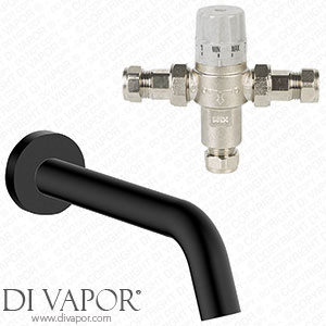 Victorian Plumbing Milton Matt Black Curved Wall Mounted Sensor Mixer Tap (inc. Thermostatic Mixing Valve TMV2+3 Approved) - MB813-TMV Spare Parts