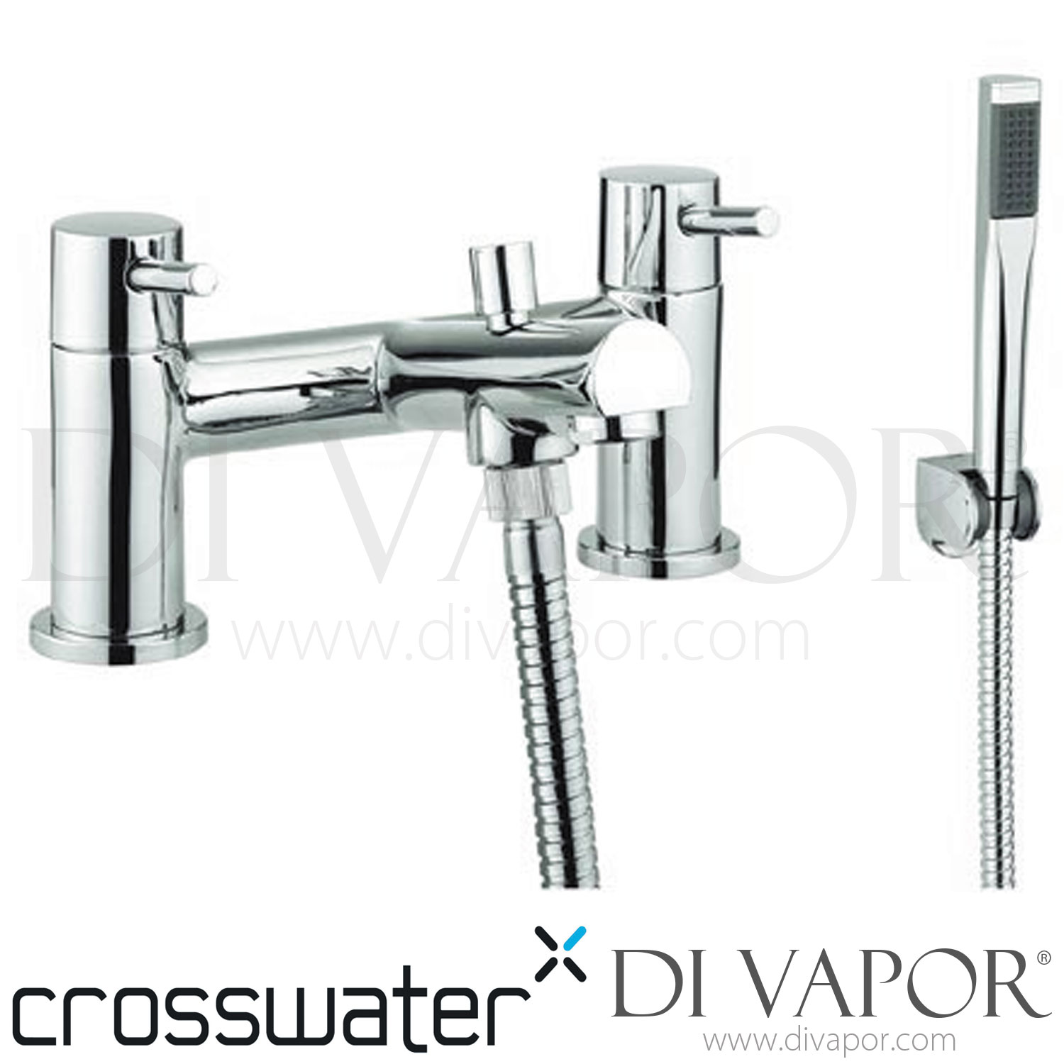 Crosswater MBGO422D+ Globe2 Dual Lever Bath Shower Mixer with Kit Spare Parts