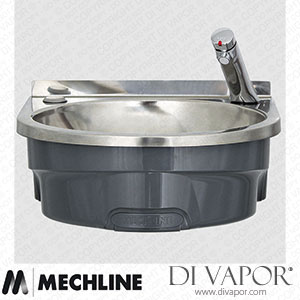 Mechline BaSix BSX-400-T2-T 400 Hand Wash Station Soft-Touch Operated Time Flow Tap with Delabie Spare Parts