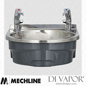 Mechline BaSix BSX-400-TX-BL 400 Hand Wash Station with a Pair of AquaTechnix Lever Taps Spare Parts