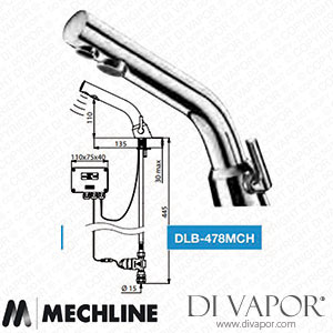 Mechline Delabie DLB-478MCH Binoptic Mixer Tap Battery Operated Model Spare Parts