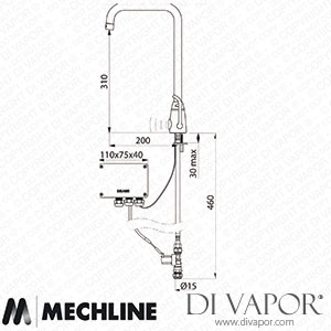 Mechline Delabie DLB-495-253 Tempomatic Mix Pro Electronic Basin Mixer Spare Parts