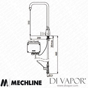 Mechline Delabie DLB-495-257 Tempomatic Mix Pro Electronic Basin Mixer Spare Parts