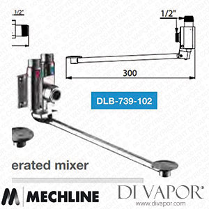 Mechline Delabie DLB-739-102 Mixfoot Wall Mounted Pedal-Operated Valve Spare Parts