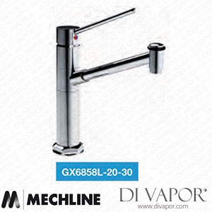 Mechline GastroTechnix GX6858L-20-30 1/2 Inch Mixer Tap with Lever Control and Swivel Spout Spare Parts