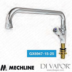Mechline GastroTechnix GX6947-15-25 3/4 Inch Dome Head Sink Tap Spare Parts