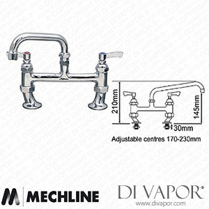 Mechline AquaJet JC-AJ-B-306L 150mm Spout Twin Hole Mixer AJ-B-306L Spare Parts