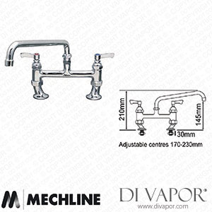 Mechline AquaJet JC-AJ-B-312L 300mm Spout Twin Hole Mixer AJ-B-312L Spare Parts