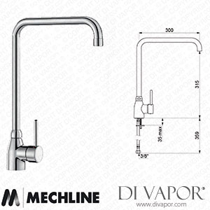 Mechline Delabie JC-DLB-5012T6 Table-Top Single Control Mixer Spare Parts