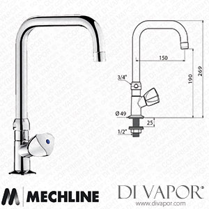 Mechline Delabie JC-DLB-D5106 Pillar Tap DLB-D5106 Spare Parts