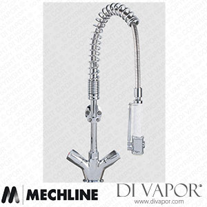 Mechline AquaTechnix TX-PR-20D-SS-BF0 Pre-Rinse Spray Tap Dome Head Operated TX-PR-20D Base Spare Parts
