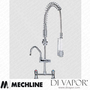 Mechline AquaTechnix TX-PR-30D-SS-BF1-E Pre-Rinse Spray Tap Dome Head Operated TX-PR-30D Base Spare Parts